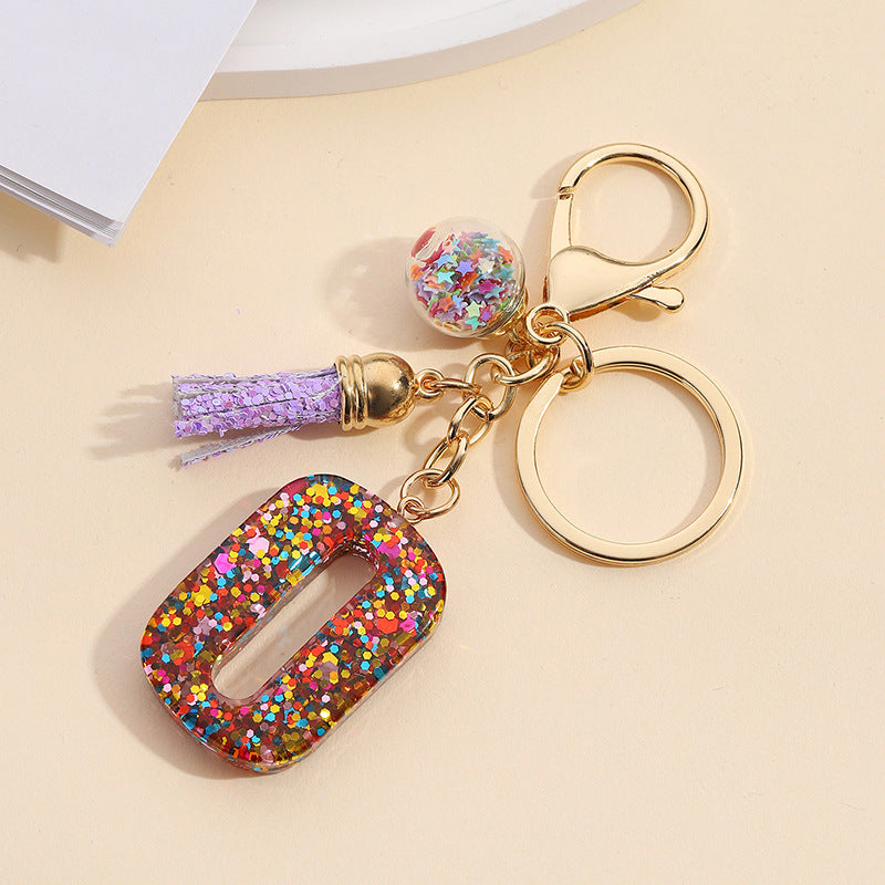 Wholesale Lucky Number Resin Keychain