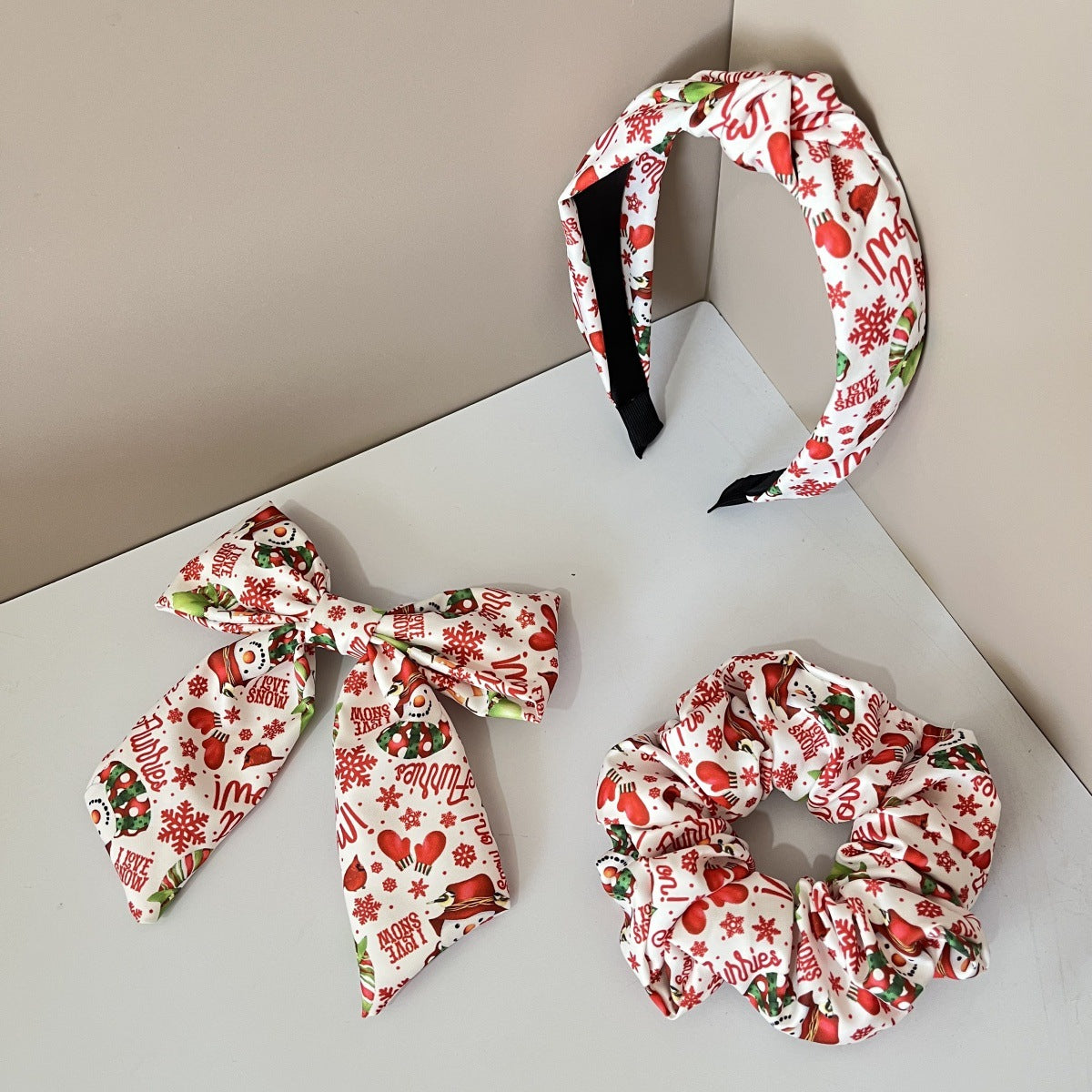 Wholesale 3PCS fabric knotted wide-brimmed headband hairband hairpin combination set