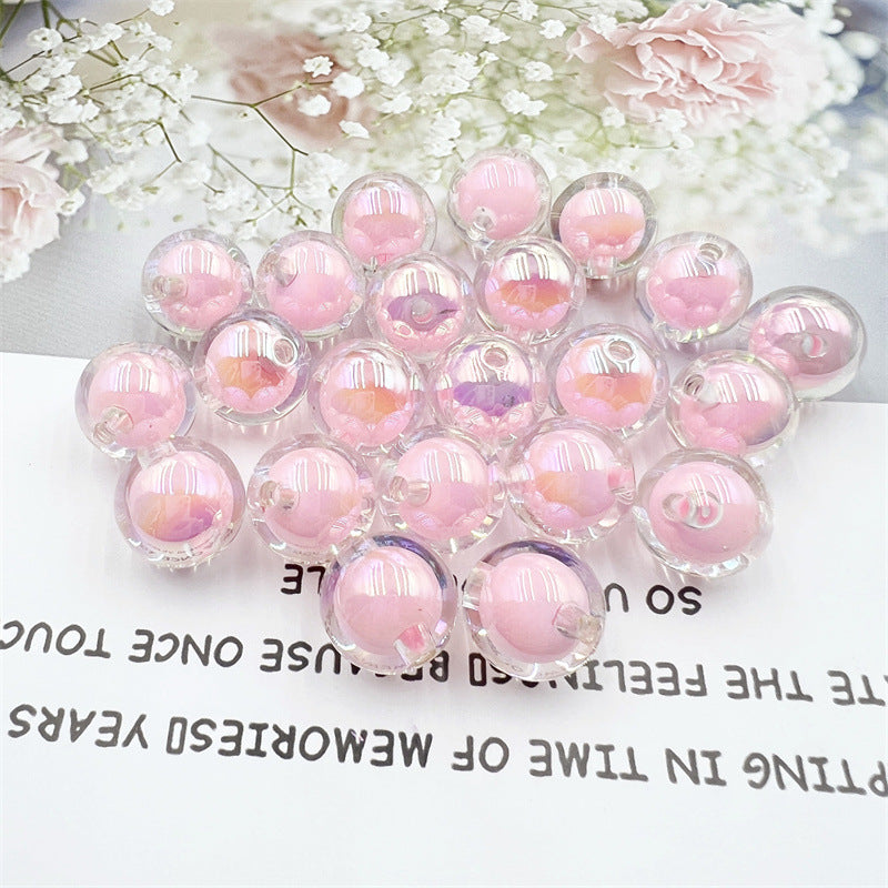 Wholesale 10pcs/pack 16mm Acrylic UV Plated No Scratch Beads