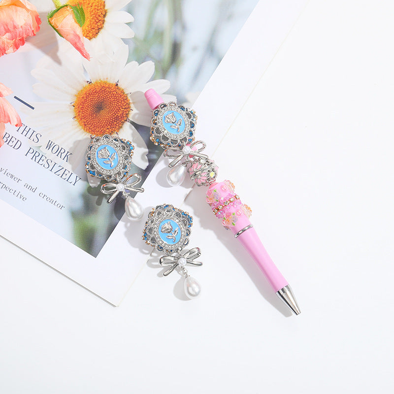 Wholesale 10pcs Heavy Industry Alloy Drip Oil Pendant Pearl Beads