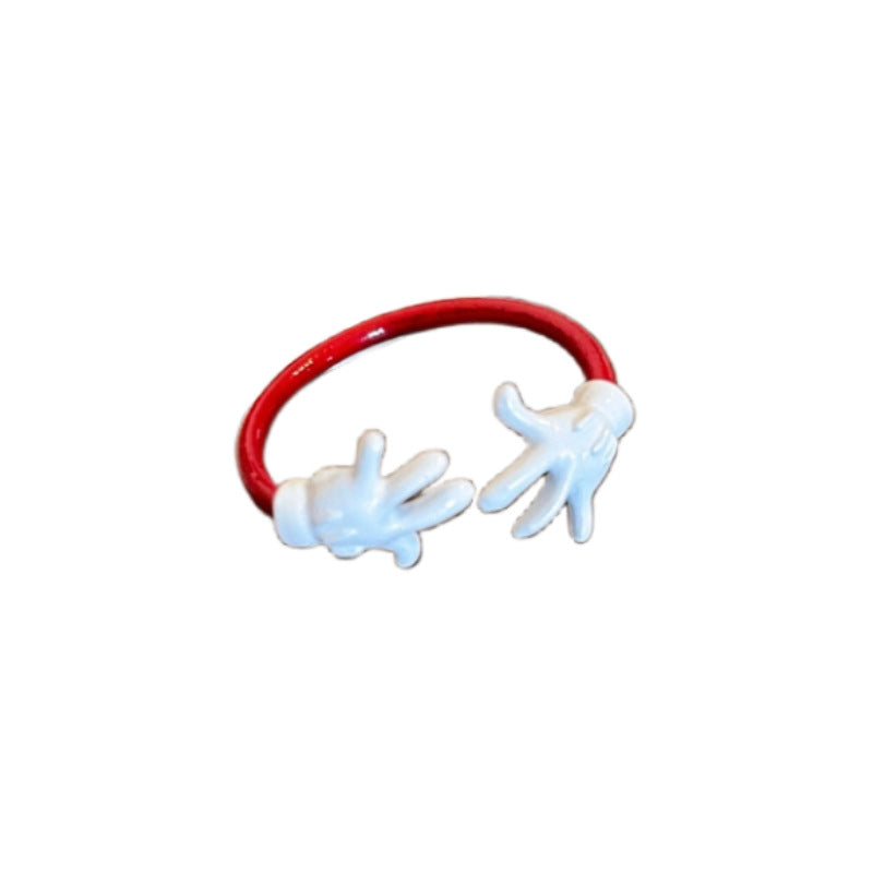 Wholesale Cute cartoon funny open adjustable ring