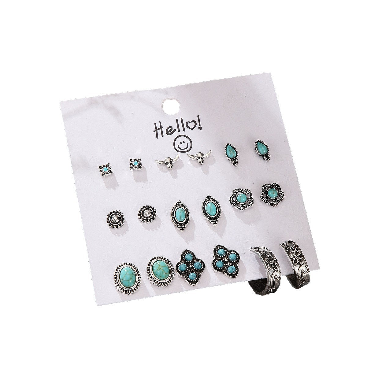Wholesale Retro Tibetan Ethnic Teardrop Earrings Trendy Party Gift Fashion Accessory For Boutique Resale