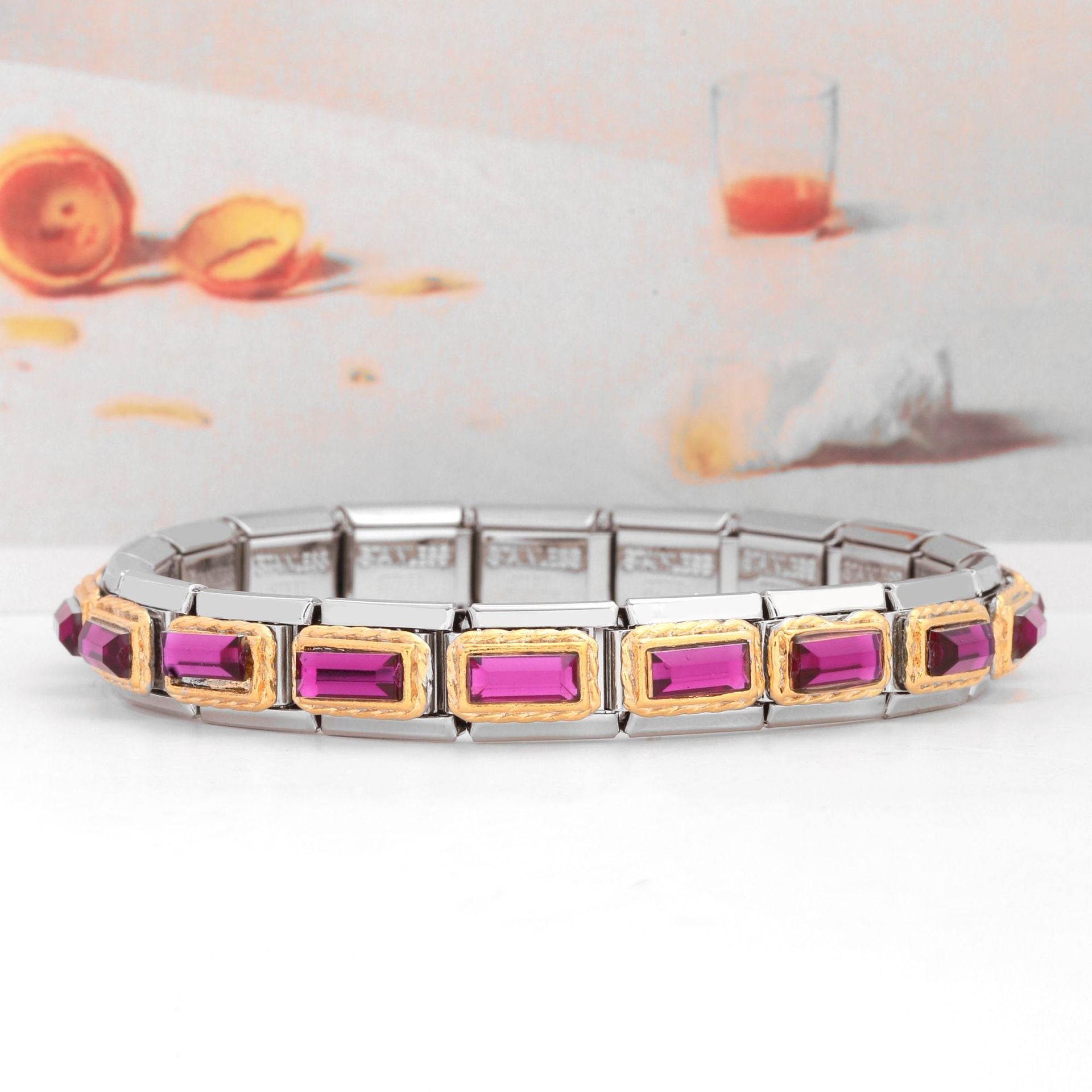 Wholesale Welding 9mm Module Pattern Letter Bracelet DIY Accessories