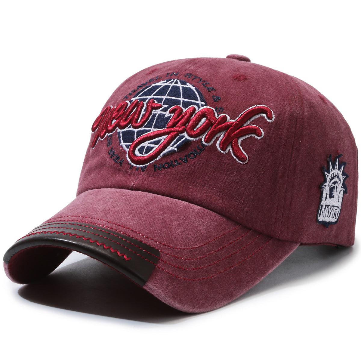 Wholesale Embroidered Washed Visor Baseball Cap