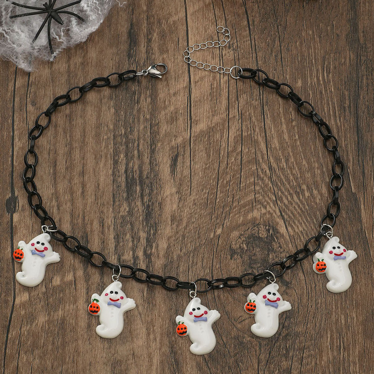 Wholesale Halloween Pumpkin Ghost Pendant Collarbone Chain