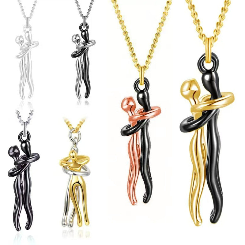 Wholesale Boy and girl hugging couple pendant