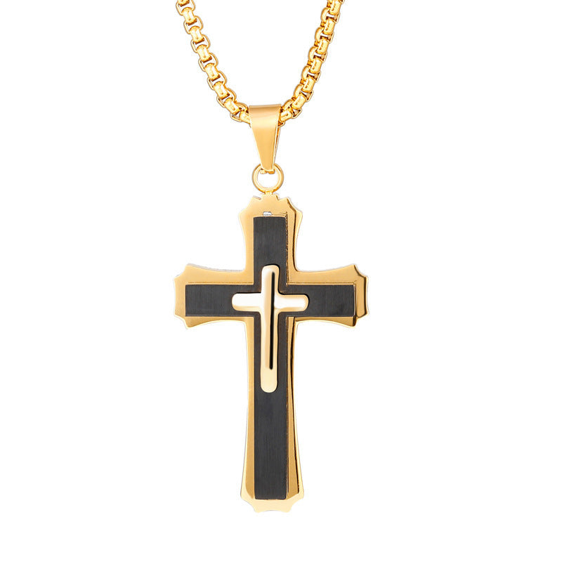 Wholesale Stainless steel cross pendant necklace