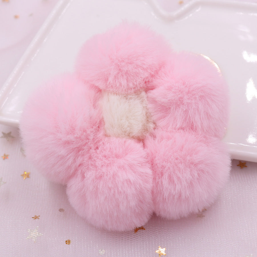 Wholesale Plush Flower Ball Keychains