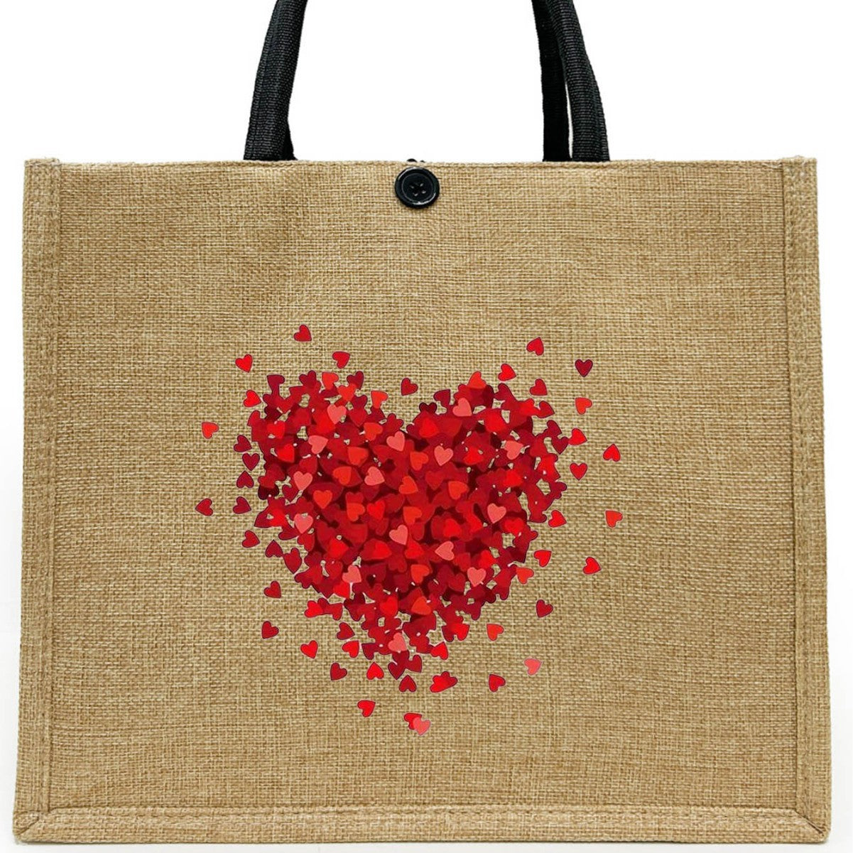 Wholesale Hot Valentine's Day Linen Tote Bag 2025 New Casual Eco-friendly Shopping Bag Large Capacity Handbag
