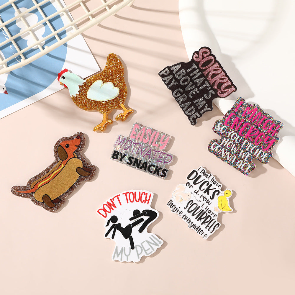 Wholesale 10pcs Loose Powder Acrylic Hairpin Patch