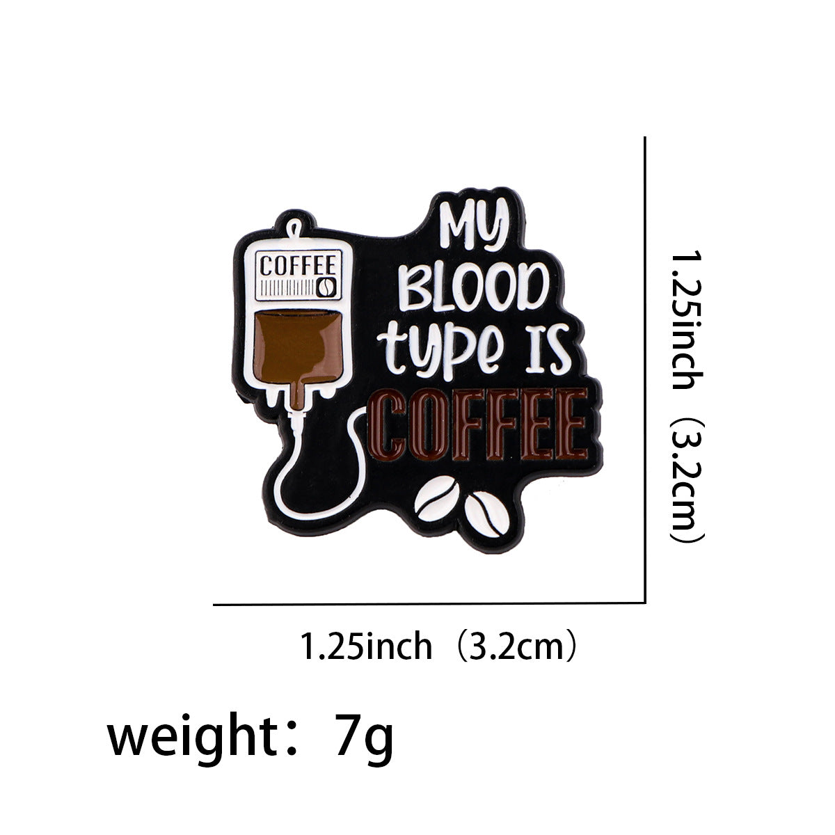 Wholesale Coffee Quote Brooch Cartoon Metal Badge Accessory