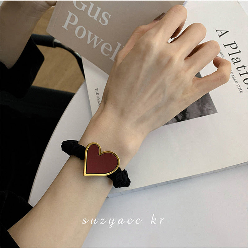 Wholesale Love Champagne Acrylic Hair Scrunchies