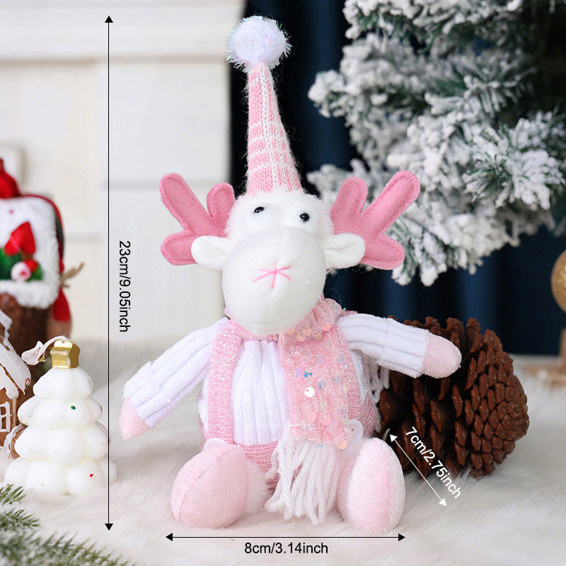 Wholesale Christmas Doll Knitted Pointed Hat Sitting Decoration