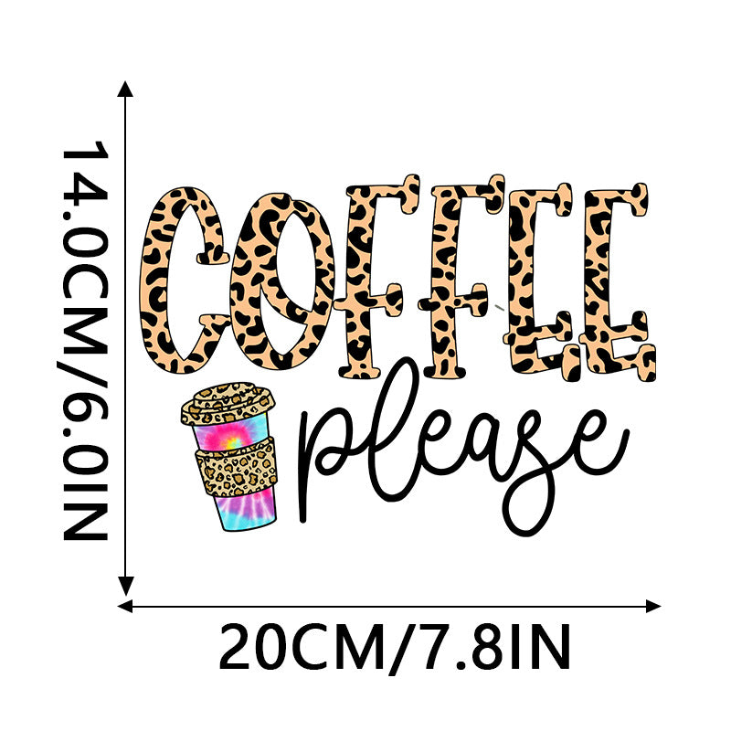 Wholesale 10pcs Leopard print coffee UV DTF Ready to Press Transfers Wraps