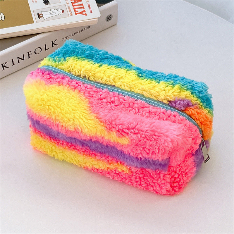 Wholesale Gradient Color Plush Pencil Case