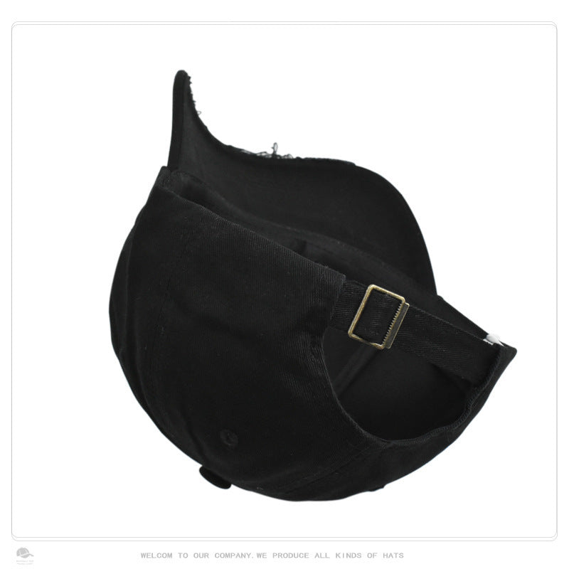 Wholesale Fashion Personality Outdoor Shade Hat Men's European and American Retro Old Brim Broken Edge Baseball Cap Women