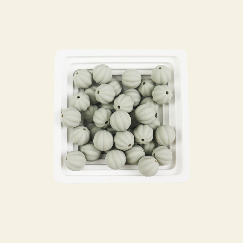 Wholesale 100pcs/pack Candy-colored silicone pumpkin beads