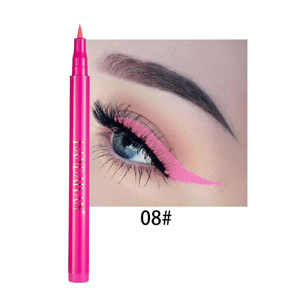 Wholesale Rainbow DIY Color Eyeliner Liquid Is Not Easy To Smudge Matte Eyeliner Pen