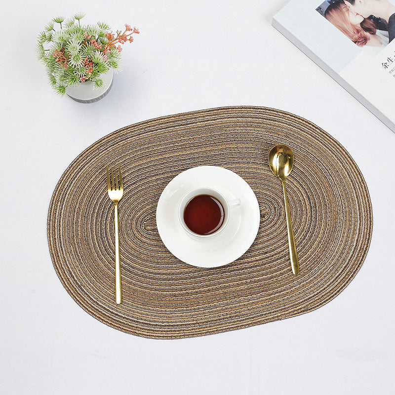 Wholesale Woven Potholder Creative Oval Cotton Yarn Table Mat
