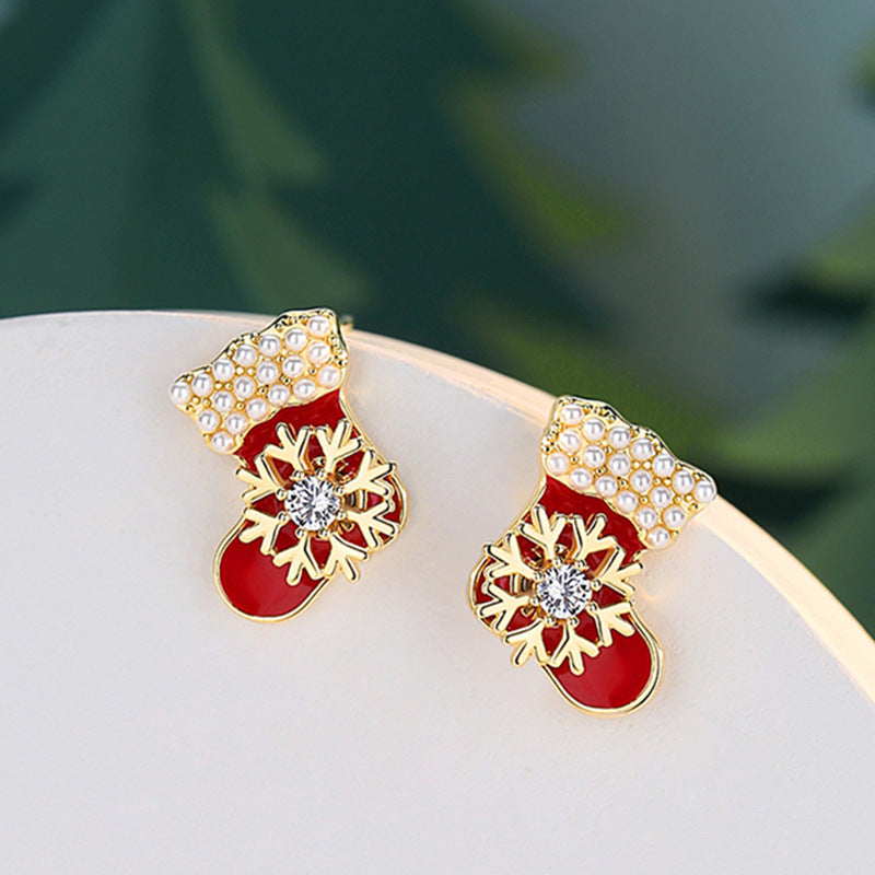 Wholesale Christmas Collection Asymmetrical Earrings