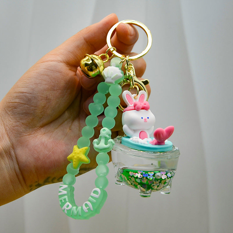 Wholesale Cartoon Animal Bathtub Oil Keychain