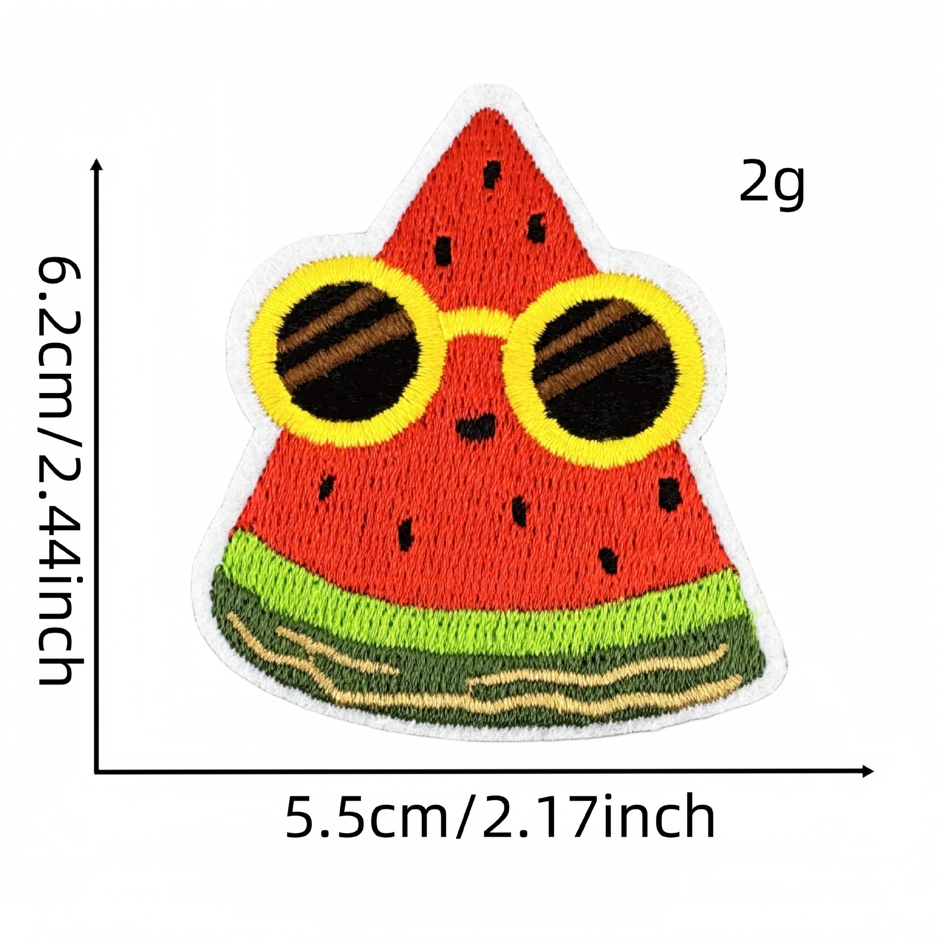 Wholesale Cartoon Watermelon Embroidered Patch Iron On DIY Fabric Sticker For Clothing And Bag Repair