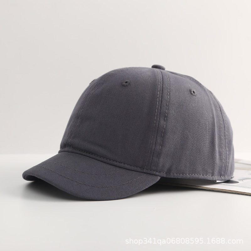 Wholesale Short Brim Retro Solid Color Baseball Cap Soft Top Cap