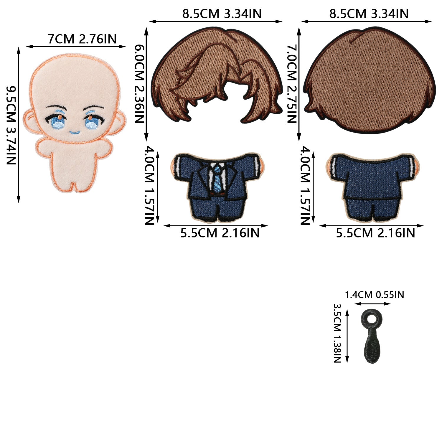 Wholesale Fashion Embroidered Iron On Patches Cozy Woven Doll Design For Jeans Canvas Bag DIY Craft Supply Bag Charm OLY Exclusive