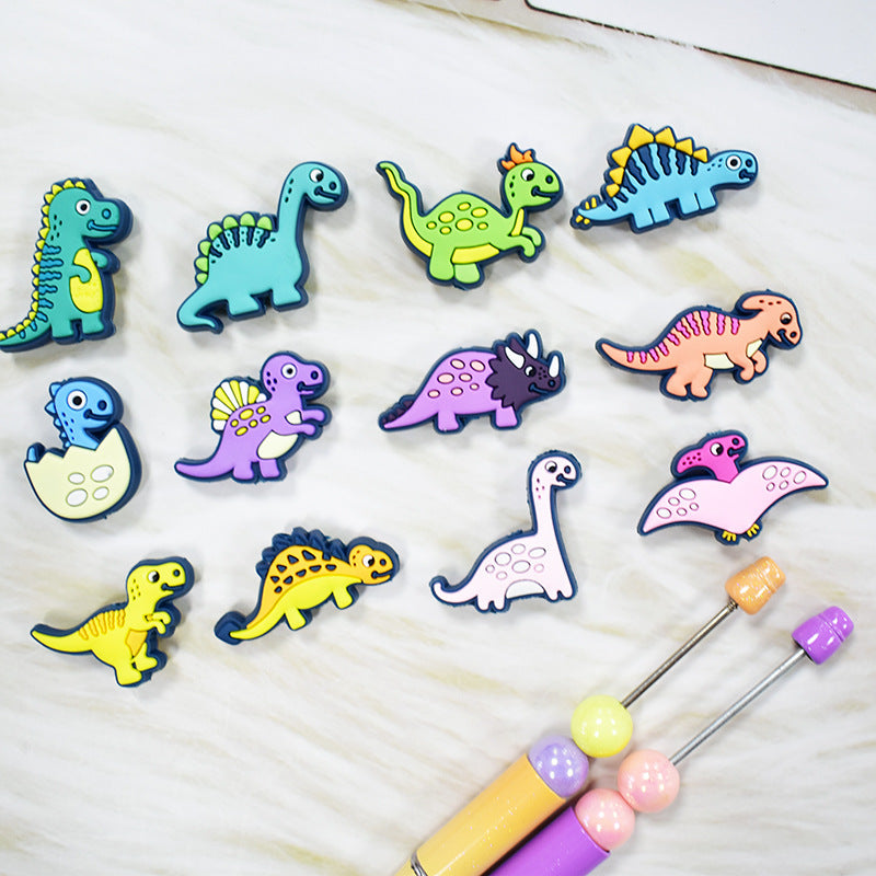 Wholesale 100pcs Diy Dinosaur Cartoon PVC Beads