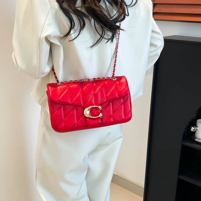 Wholesale Diamond embroidery chain crossbody bag small square bag underarm