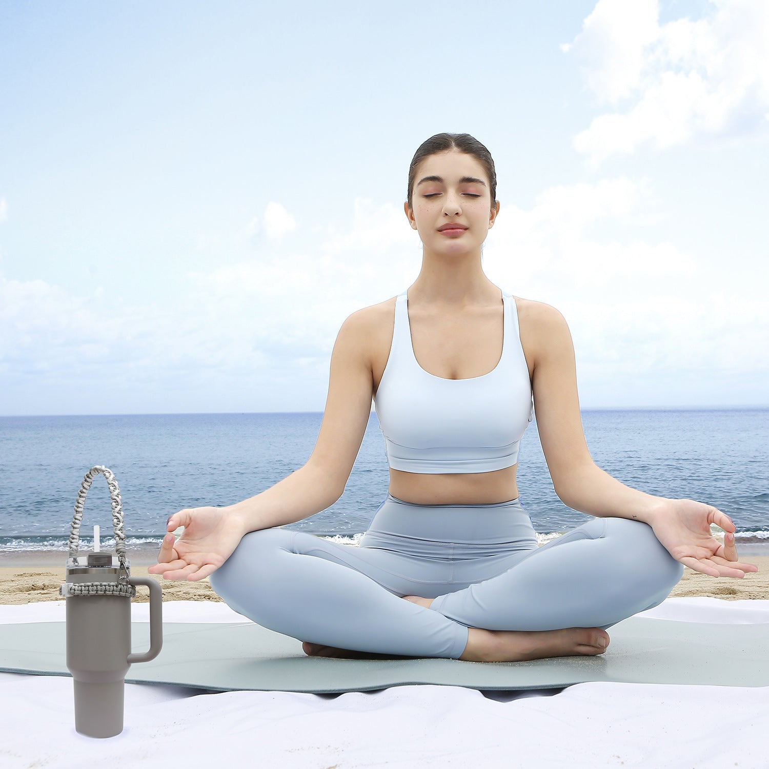 Wholesale Bohemian Sports Water Bottle with Cup Accessories