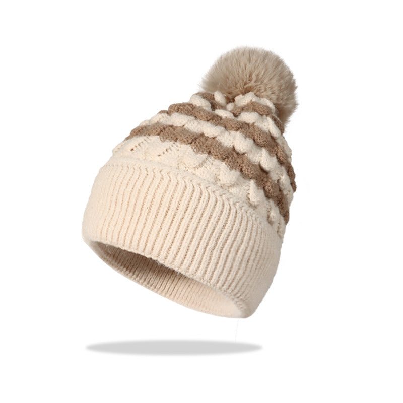 Wholesale Velvet Winter Thickened Twist Coarse Knitted Ear Protection Acrylic Hat