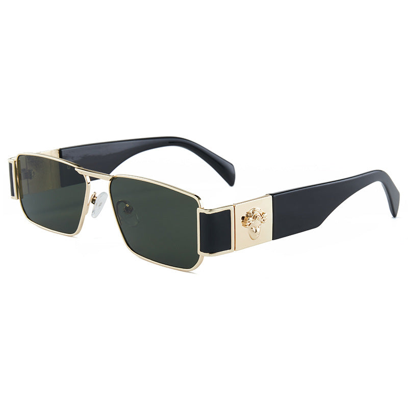 Wholesale fashion men' s and women' s small-frame sunglasses gradient wide-leg glasses