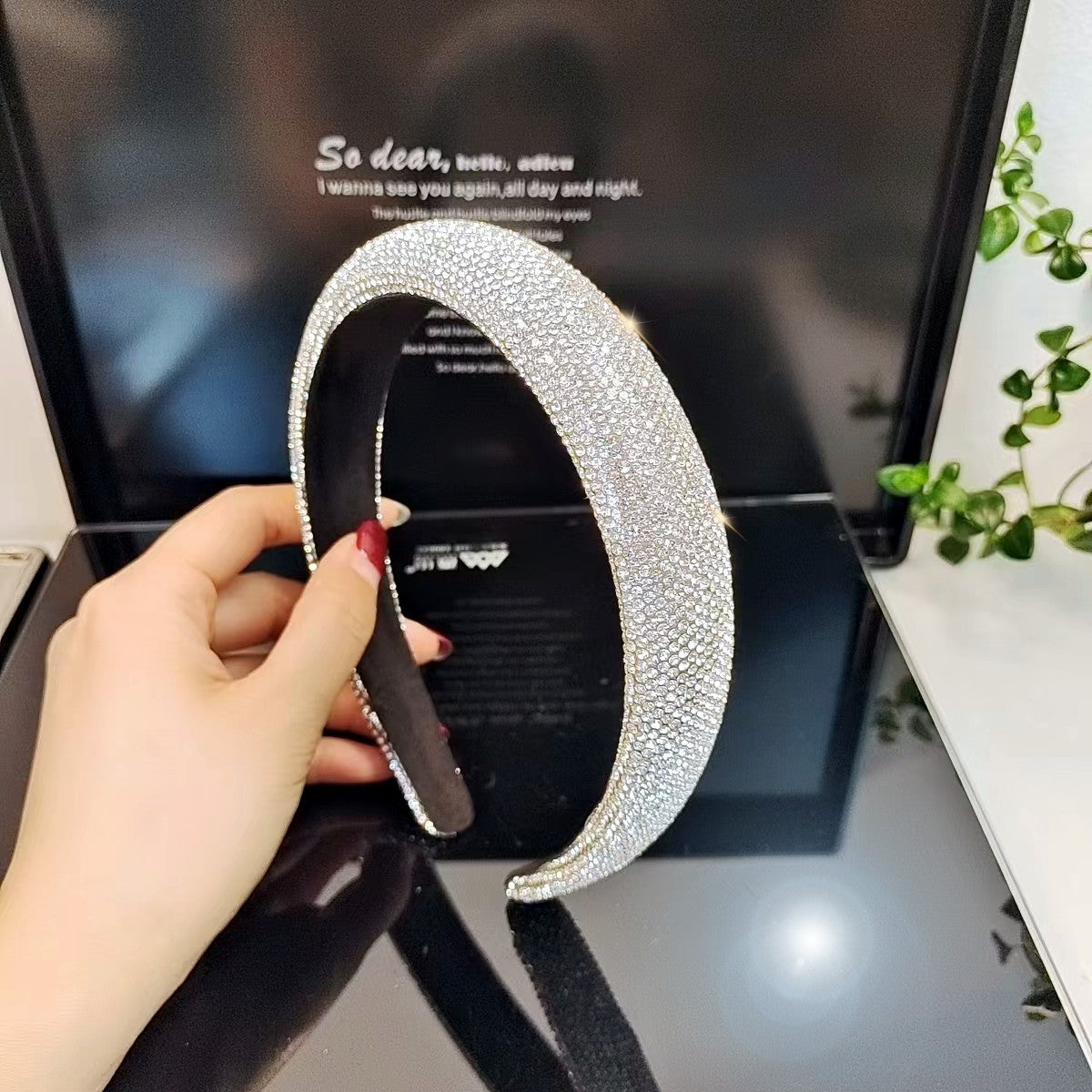 Wholesale High-grade colorful diamond high headband