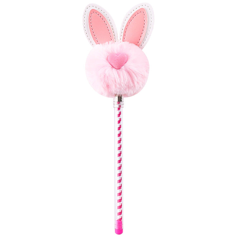 Wholesale Rabbit Fur Ball Plastic Pens