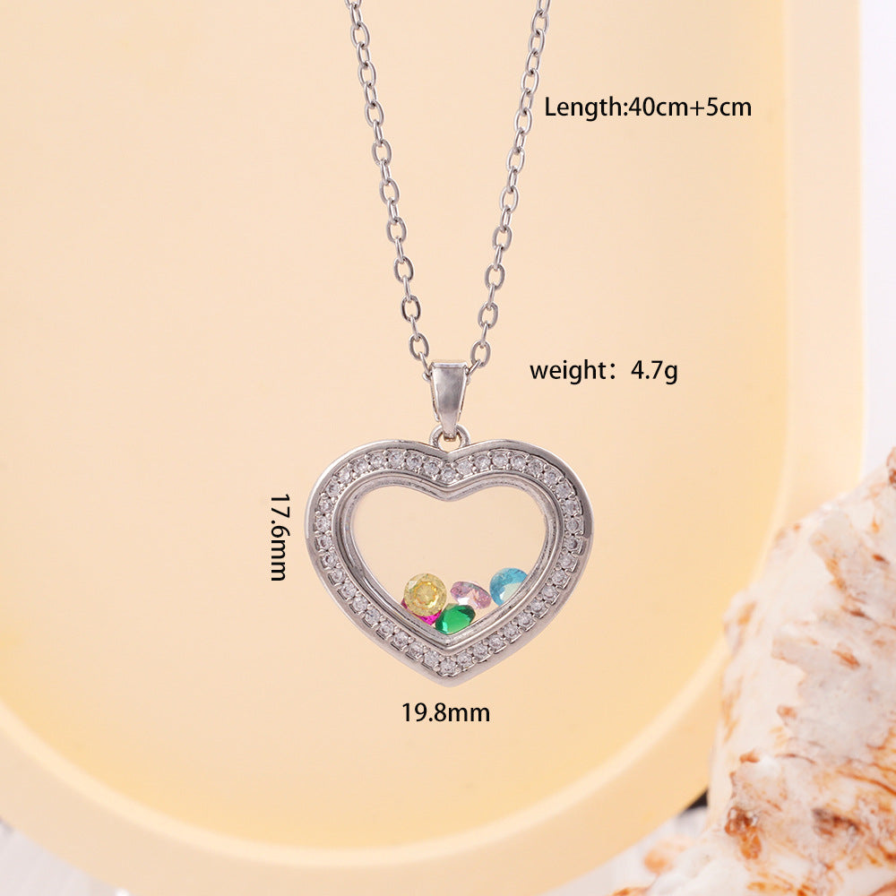 Wholesale Love Bear Necklace Copper Gold Plated Zircon Vintage Pendant Clavicle Chain
