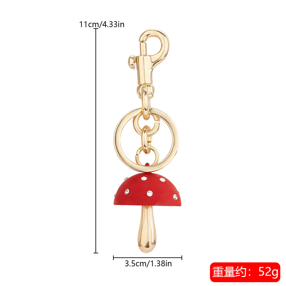 Wholesale Cute Mushroom Exquisite Metal Lock Keychain