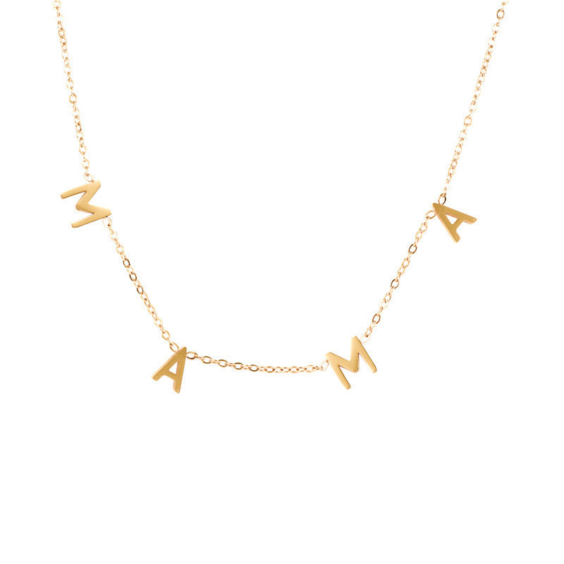 Wholesale MAMA Stainless Steel Titanium Steel Necklace