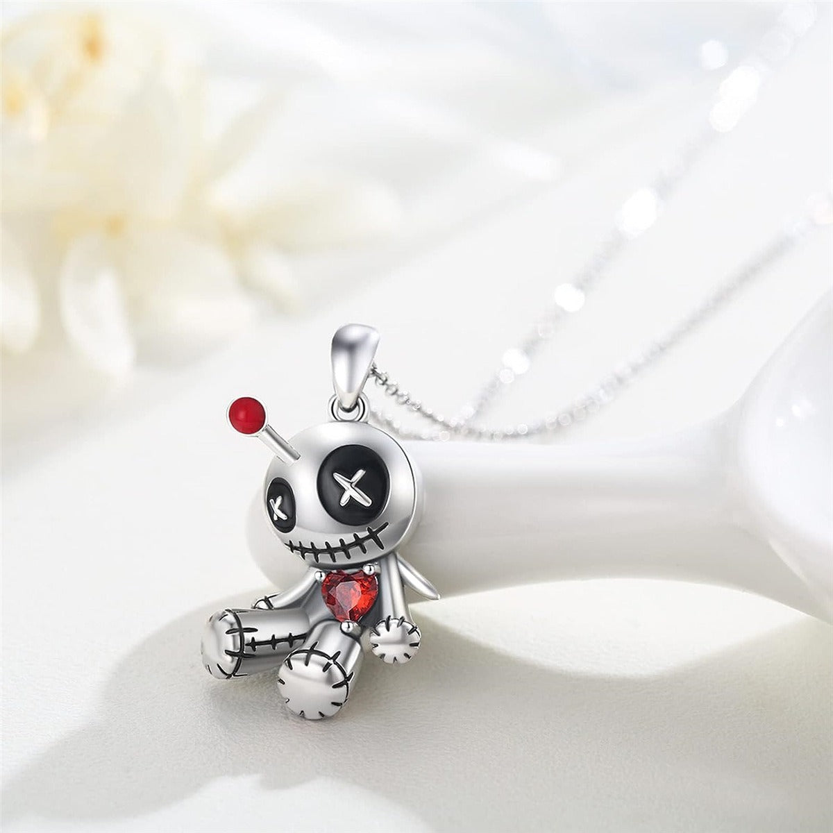 Wholesale New Cursed Doll Necklace Dark Gothic Style Creative Pendant  Jewelry Gift