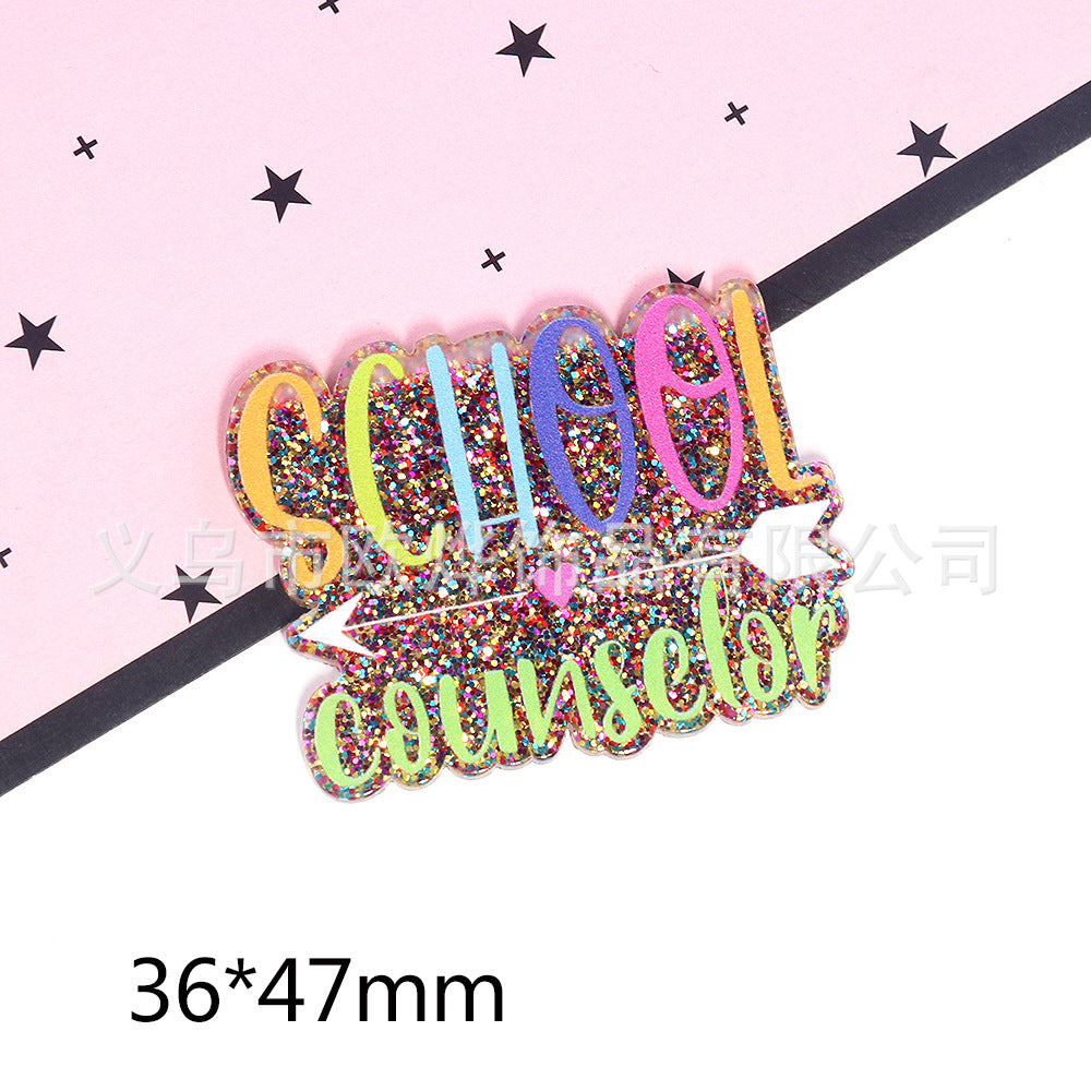 Wholesale 10pcs/pack letters love bag jewelry acrylic pin DIY patch accessories