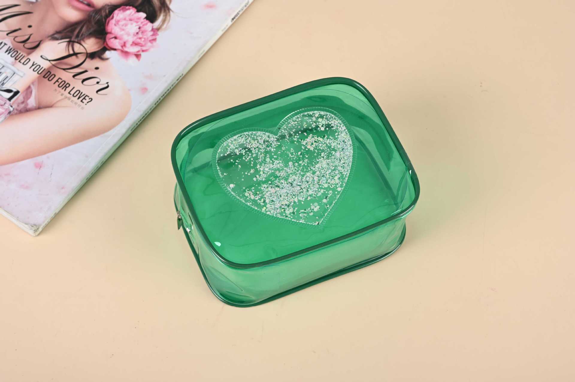 Wholesale Portable Large Capacity Multifunctional Transparent Jelly Color Cosmetic Bag