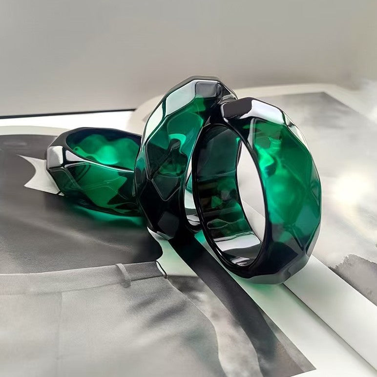 Wholesale Three-dimensional Crystal Imitation Colorful Acrylic Shaped Wide Textured Environmentally Friendly Bracelet