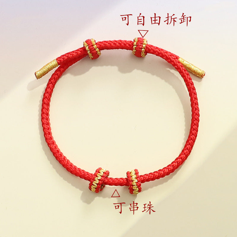 Wholesale Wholesale curly snake braided red rope bracelet