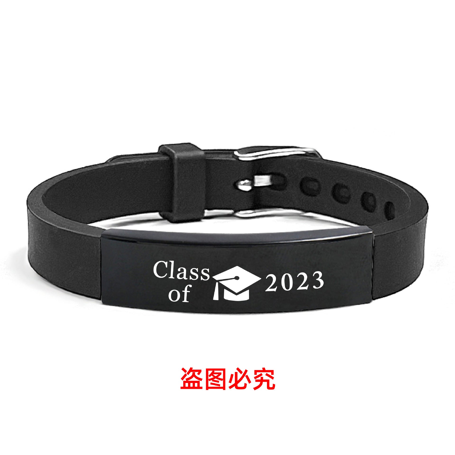 Wholesale Graduation Season Gift Engraved Stainless Steel Silicone Necklace