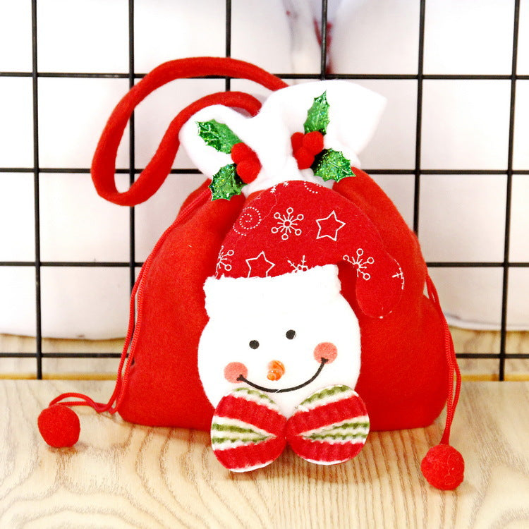 Wholesale Christmas Brushed Apple Bag Guest Gift Candy Packaging Bag