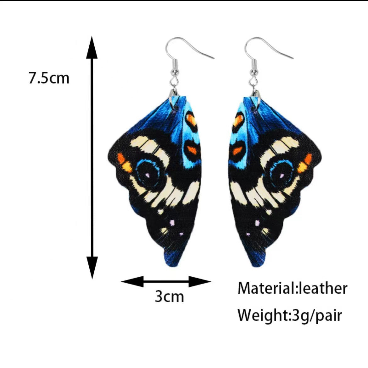 Wholesale Butterfly Wing Earrings,  Eco-Friendly Leather Earrings