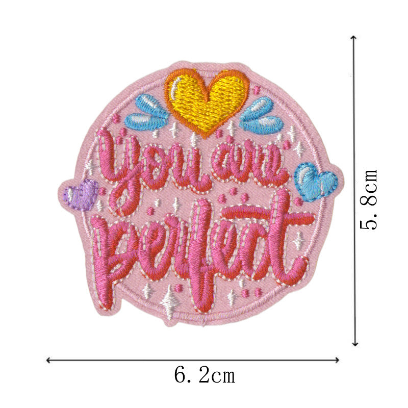 Wholesale Embroidered Inspirational Quote Patches Set 22 Pieces Star Motif Iron On Decorative Fashion Accessory For Coats Gift