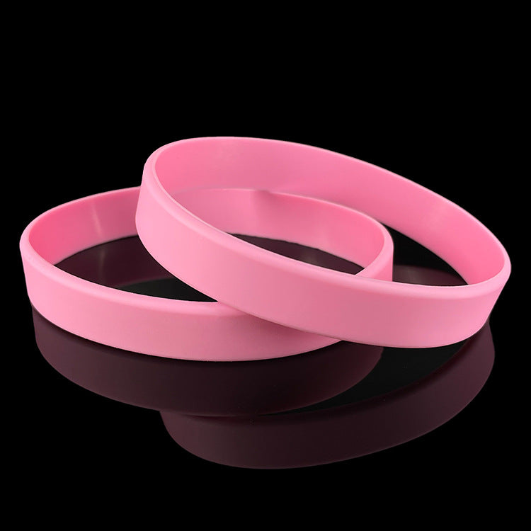 Wholesale 100pcs Sports Bracelets Grouped Printable Engraved Color-filled Rubber Bracelets