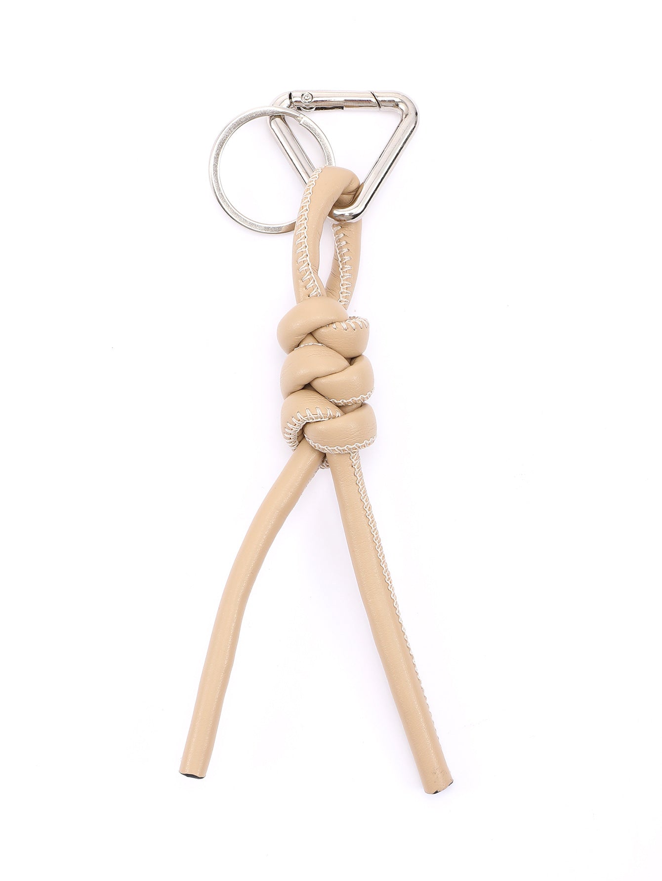 Wholesale Triangle PU Hand Woven Diamond Knot Keychains
