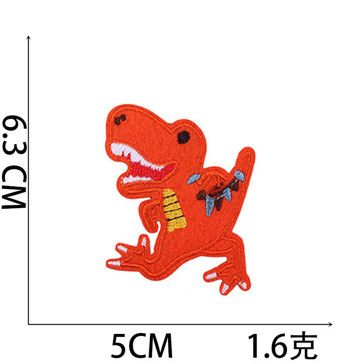 Wholesale Cute Dinosaur Embroidered Patches For Kids Clothing Iron On DIY Fashion Accessory